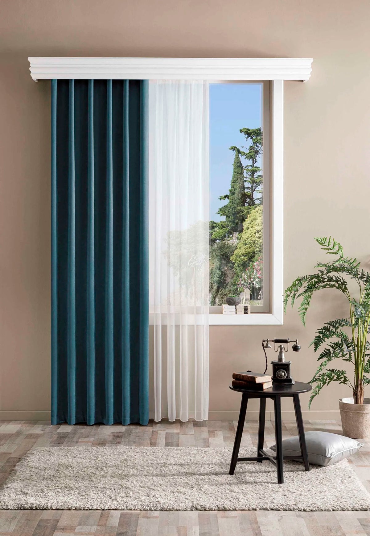 Taç Bright Hazır Fon Perde 150x260 cm