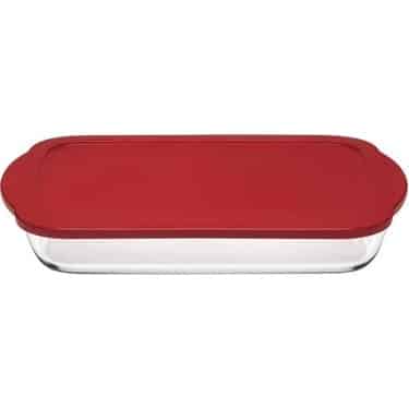 Paşabahçe Dikdörtgen Plastik Kapaklı Borcam 3850 cc 40 x 25 cm (59124)