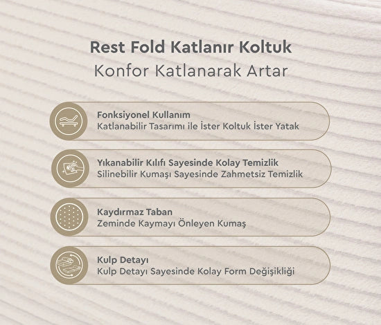 Yataş Bedding Rest Fold Katlanır Koltuk 70x200cm