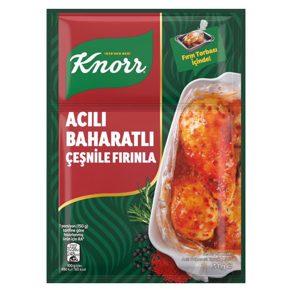 Knorr Acılı Baharatlı Fırında Tavuk Çeşnisi
