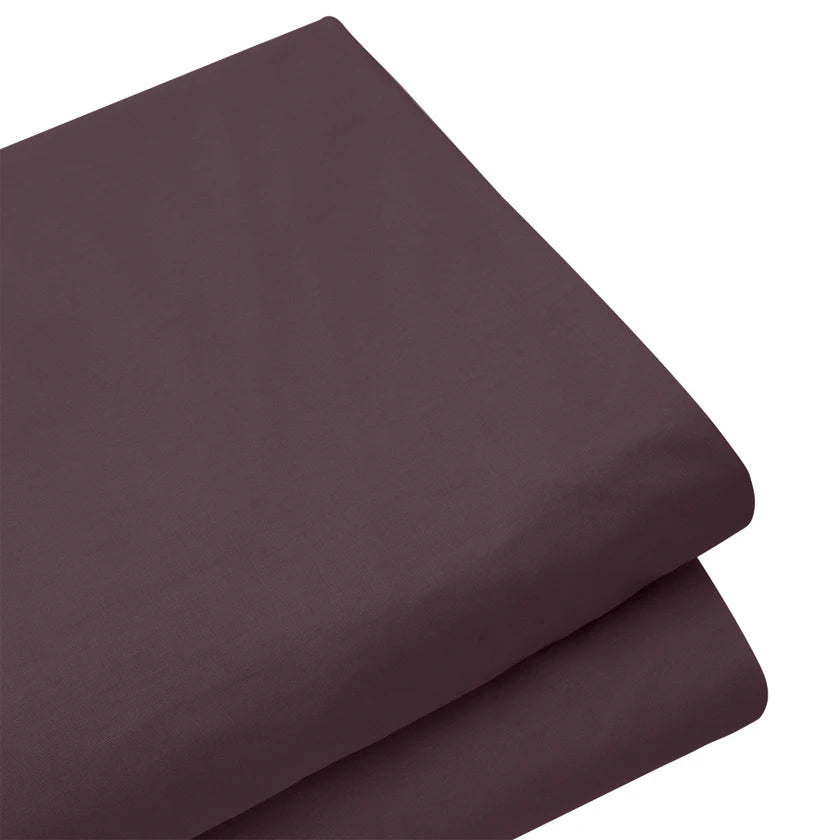 Freesia Tek Kişilik Ranforce Lastikli Çarşaf 100x200+35 cm Mürdüm