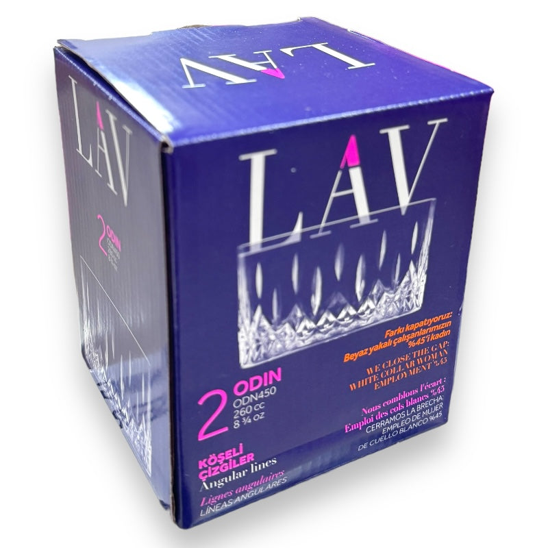 LAV Odin Cam Kahvaltı Kasesi 2'li Küçük Boy 260 ml (Çerez/Meze Kasesi/Tatlı Kasesi)