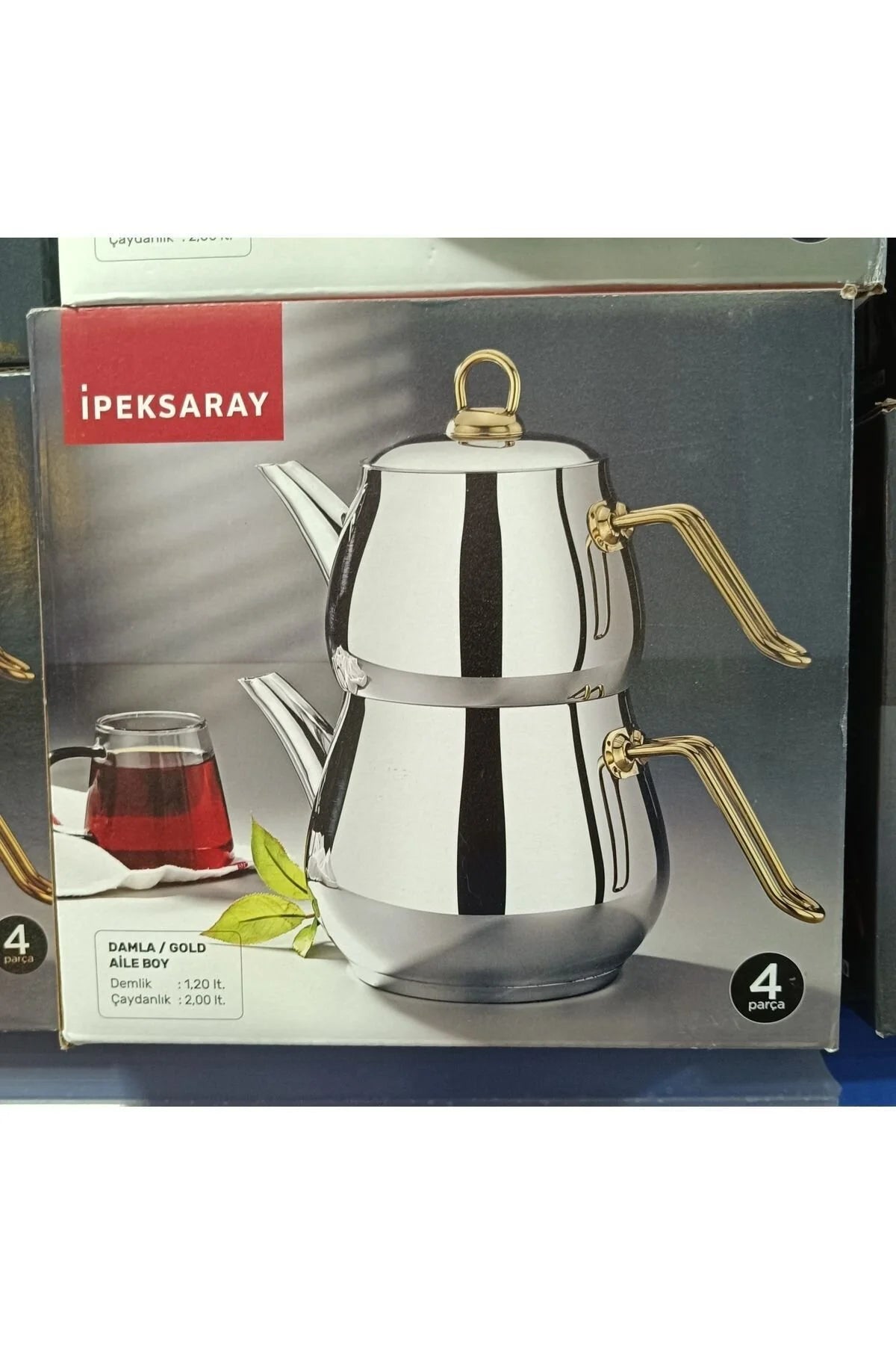 Ipeksaray Küre Çelik Çaydanlık Takımı Aile Boy