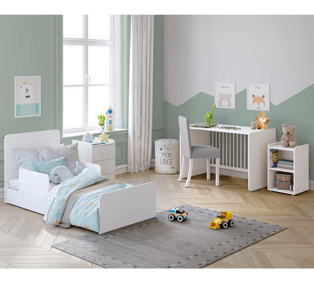 Çilek Mobilya - Baby Cotton Büyüyen Bebek Karyolası (Sallanan ve Masa Olabilen) (70x115-70x160 cm)