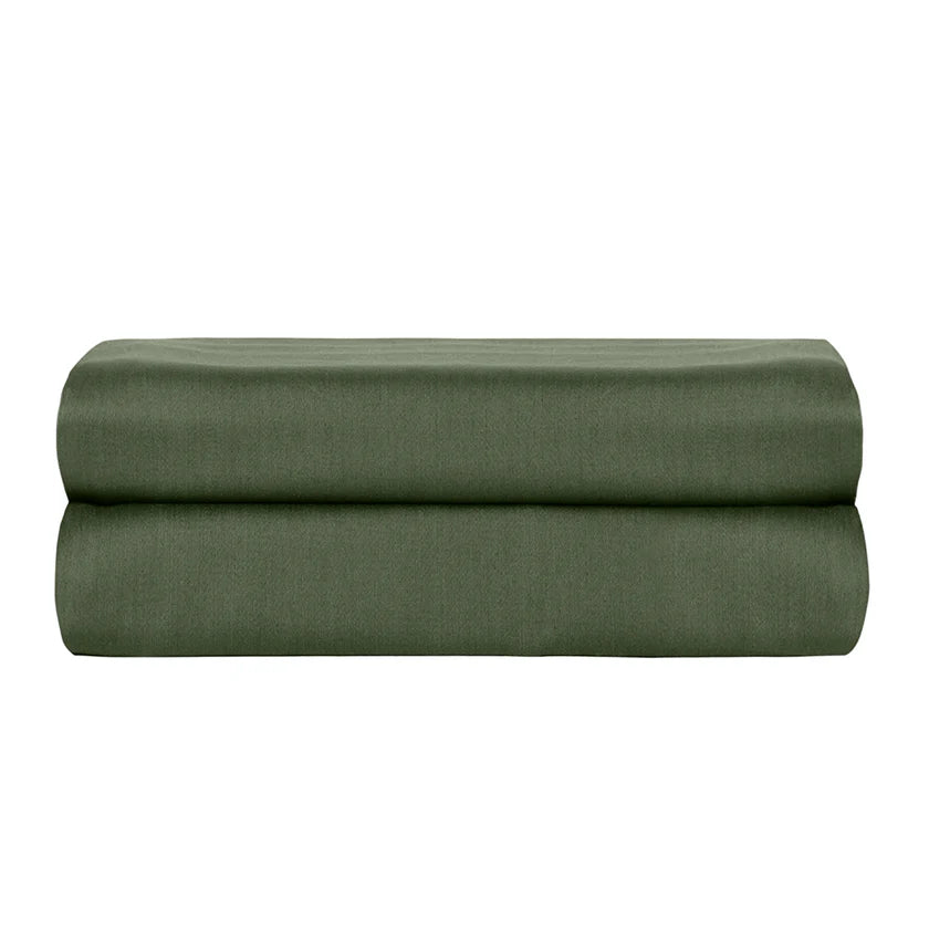 Linestyle Tek Kişilik %100 Pamuk Saten Lastikli Çarşaf 100x200+35 cm Haki