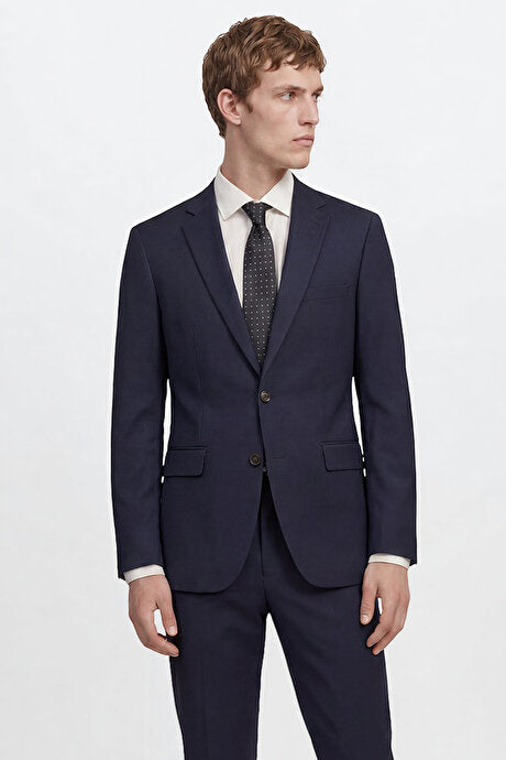 Slim Fit Dar Kesim Mono Yaka Takım Elbise