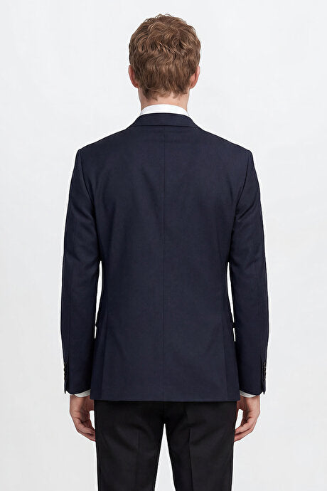 Slim Fit Dar Kesim Mono Yaka Takım Elbise