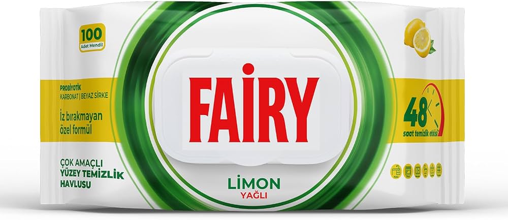 Fairy Yüzey Temizlik Havlusu Limon 100'lü