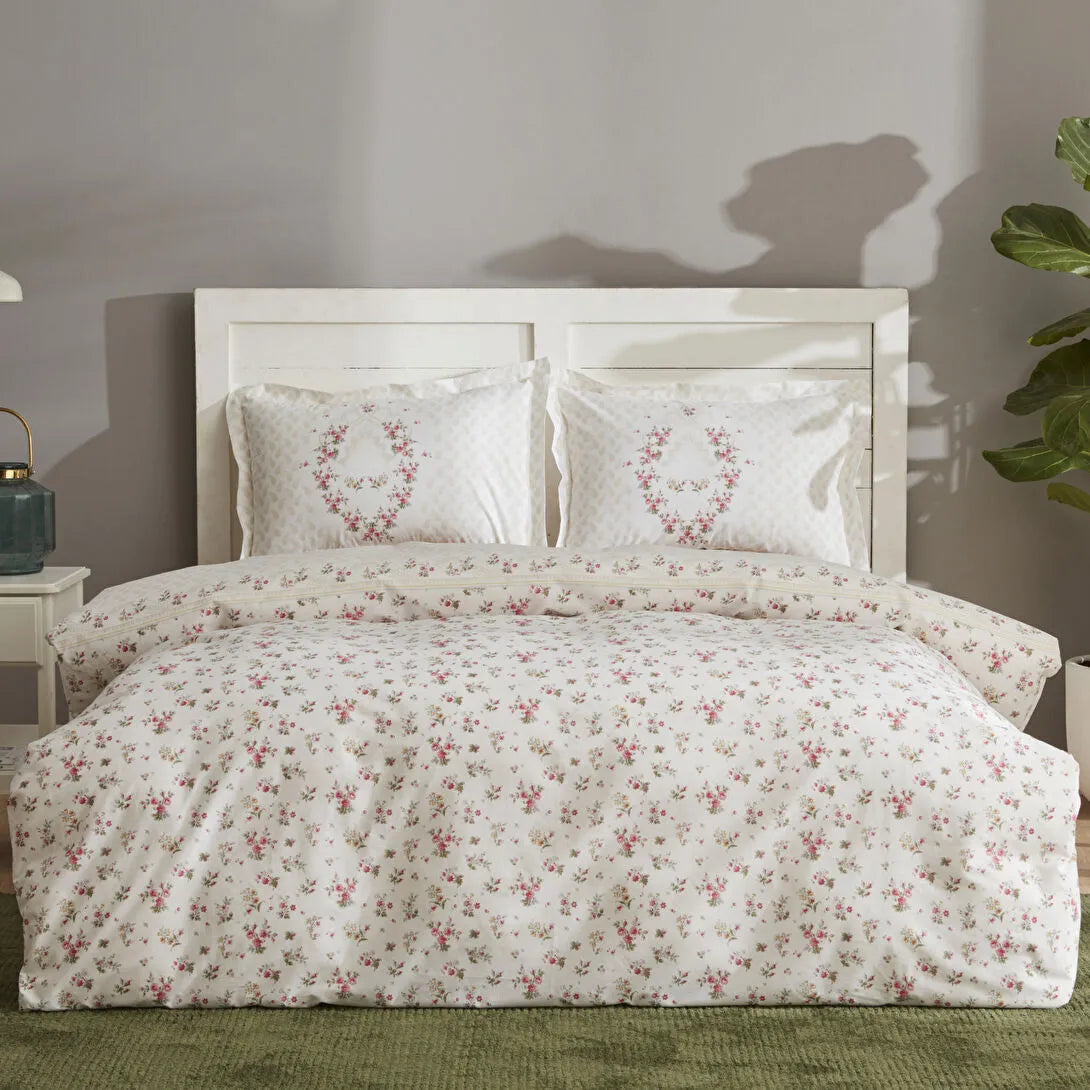 Karaca Home Sonya %100 Pamuk Çift Kişilik Nevresim Takımı Bordo