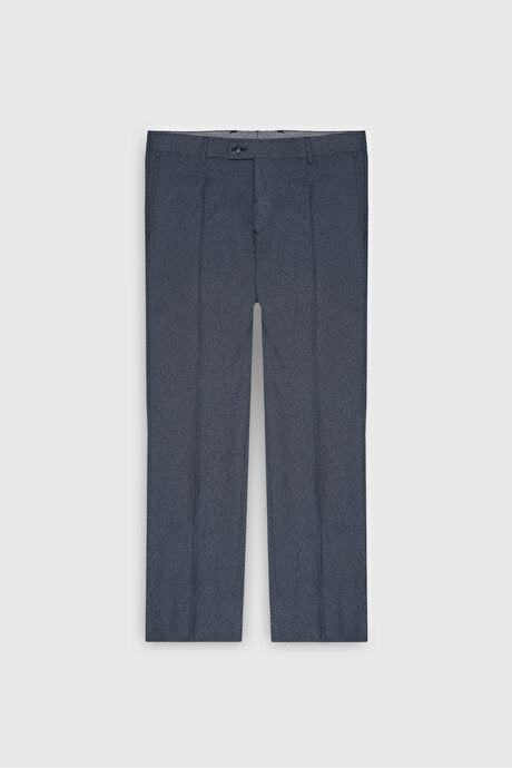 Slim Fit Dar Kesim Kırlangıç Yaka Kareli Kapak Cepli Esnek Koyu Gri Takım Elbise