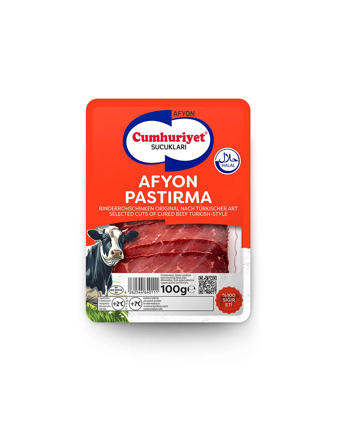 Cumhuriyet Sucukları Afyon Pastırma 100 g
