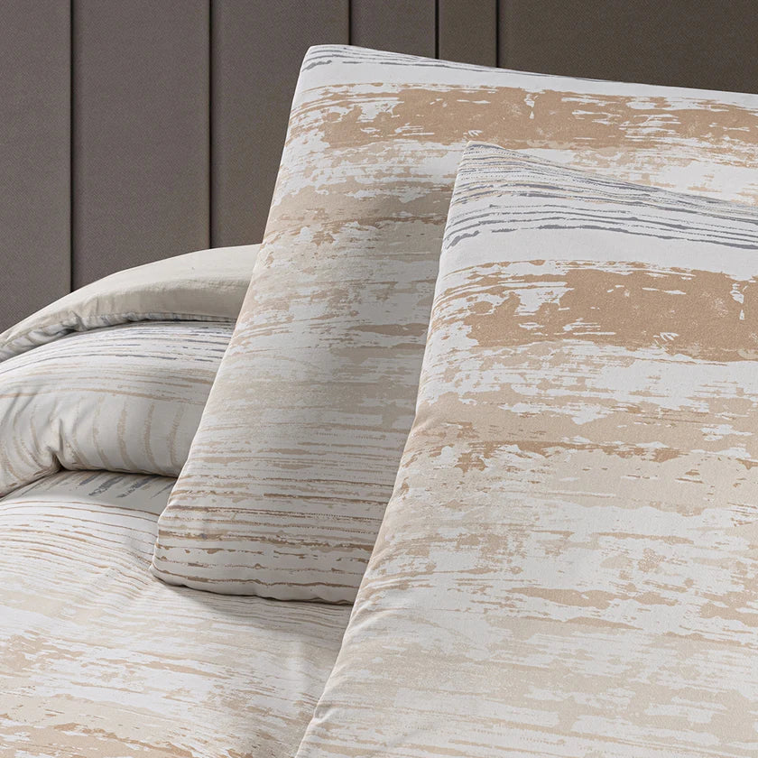 Sand Wave Çift Kişilik %100 Pamuk Ranforce Nevresim Seti Kahve (3 Parça)