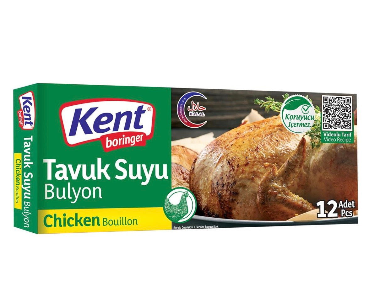 Kent Boringer Tavuk Suyu Bulyon 1 Paket (10 gr x 12 Adet)