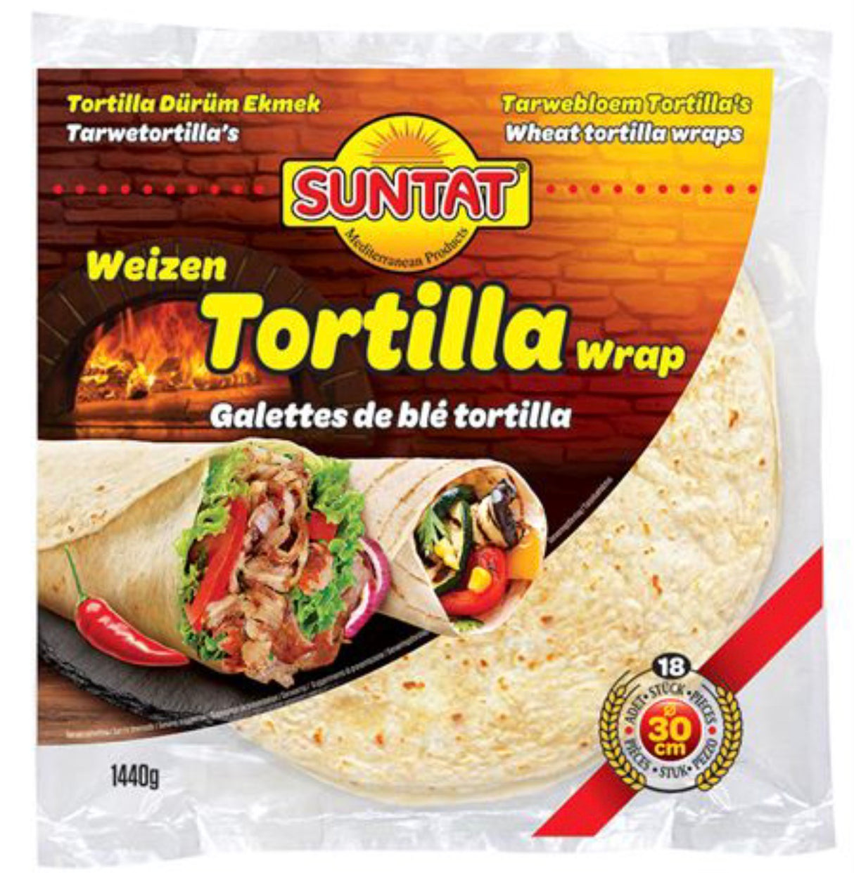 SUNTAT Dürüm 30 cm - 18 Adet -1440 gr