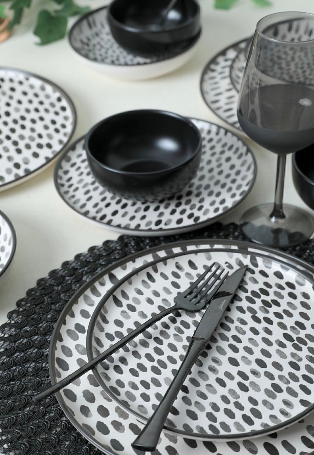 KERAMIKA Keraart Shadow Nordic Yemek Takımı 24 Parça 6 Kişilik 21434