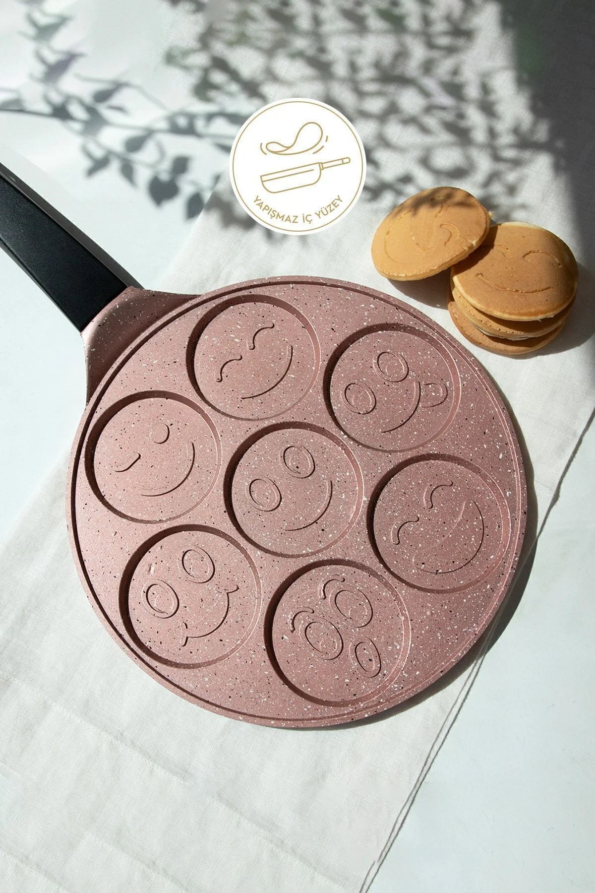 Rose Gold Alüminyum Döküm 27 Cm Krep Tavası