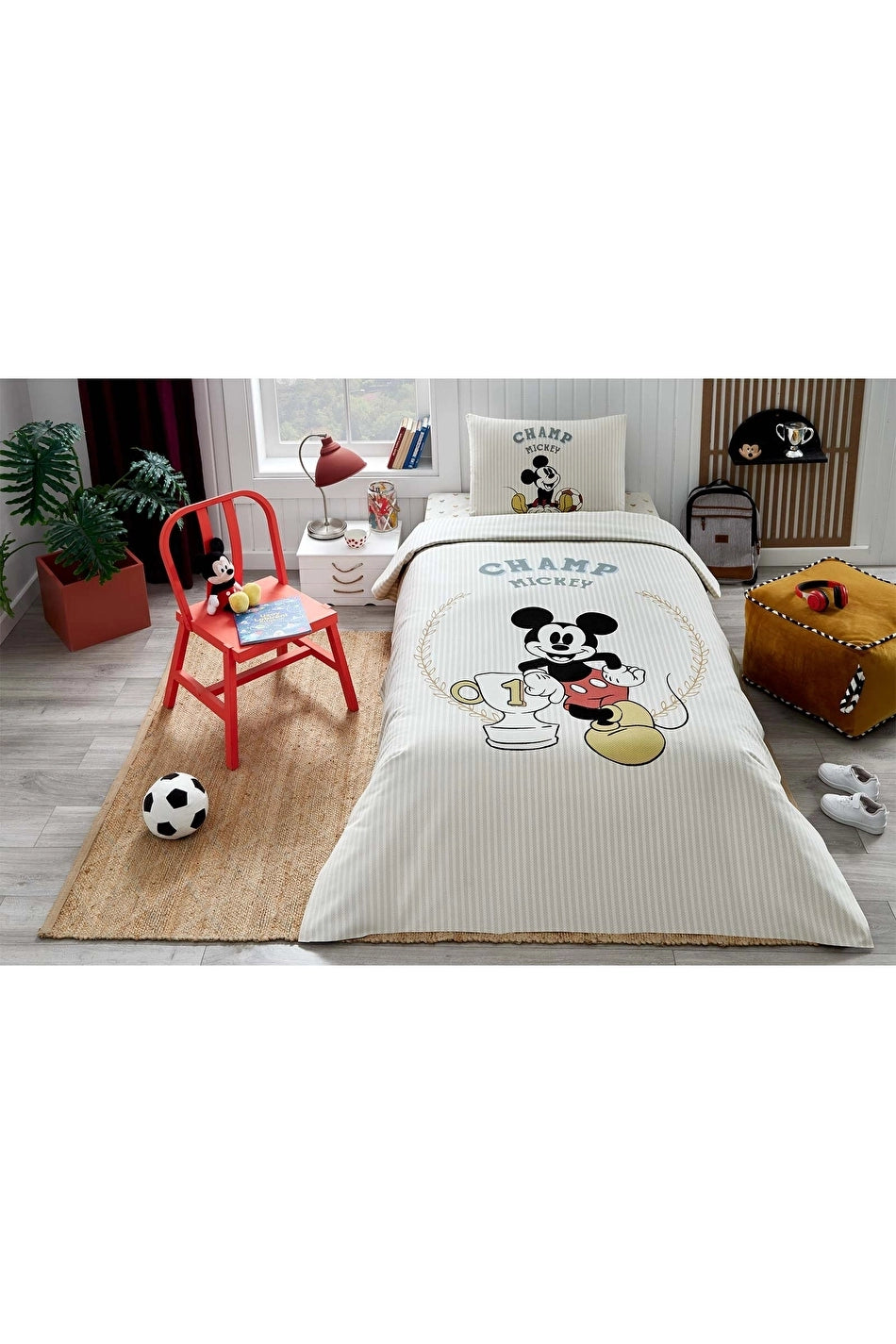 Özdilek
Mickey Mouse Champ Tek Kişilik Disney Lisanslı Lastikli Çarşaf Çocuk Pike Takımı