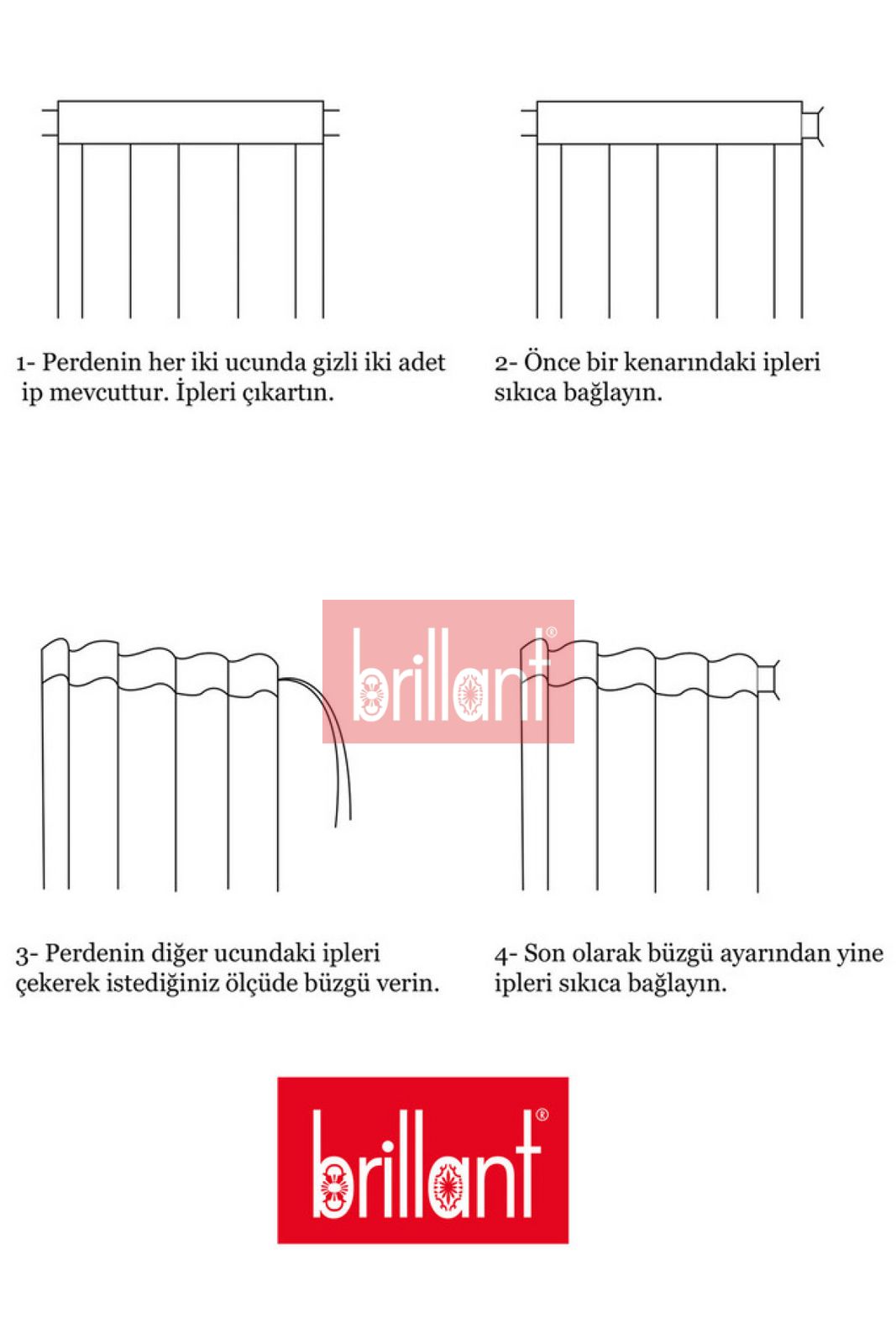 Pilesiz Ekstraforlu Damalı Mckenzie Temalı Perde Mutfak - Bej-Siyah 300x260
