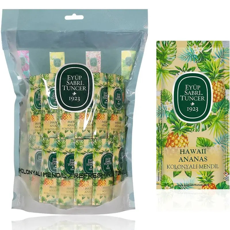 Eyüp Sabri Tuncer Hawai Ananas Kolonyalı Mendil 150'li (Küçük Boy)