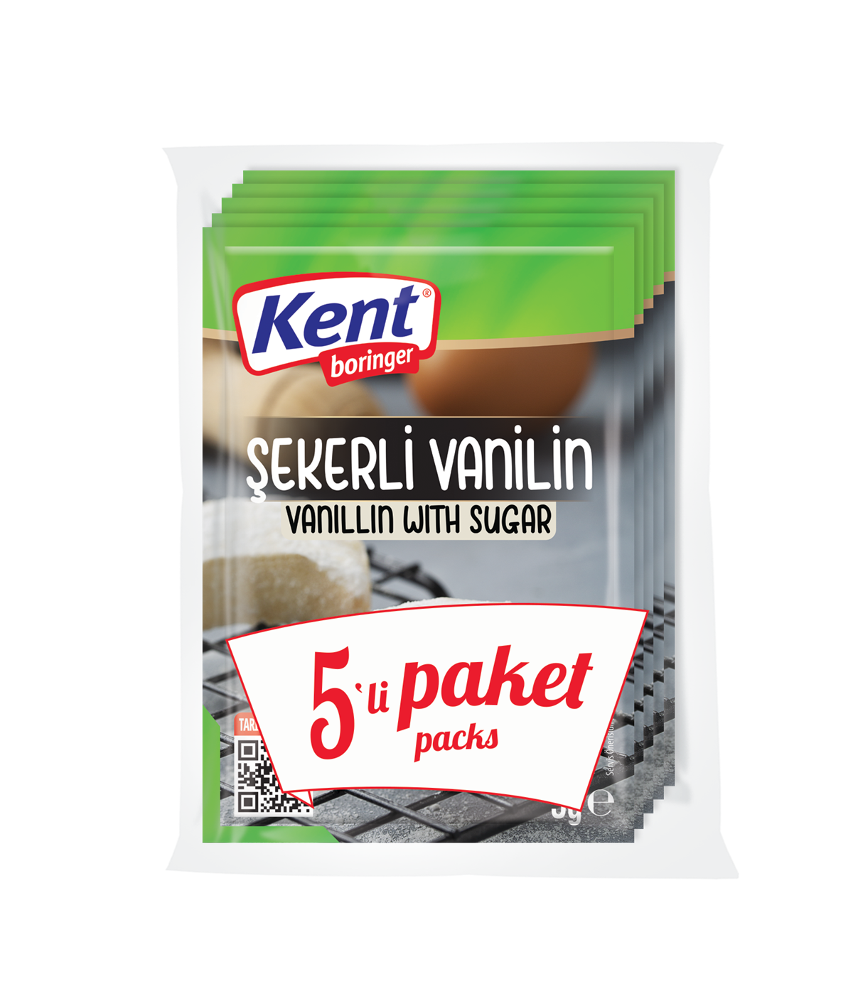 Kent Boringer 5 gr x 5 adet Şekerli Vanilin