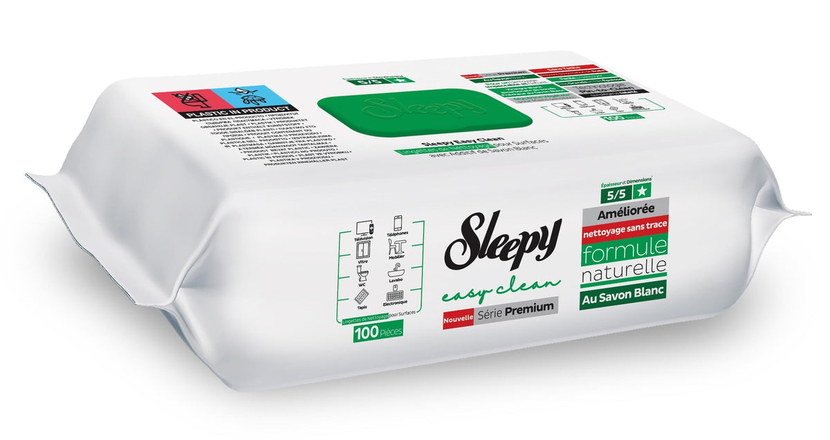 SLEEPY Yüzey Temizleme Havlusu - 100 Adet Beyaz Sabun