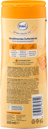 Bal ve süt içeren duş jeli, 300 ml
