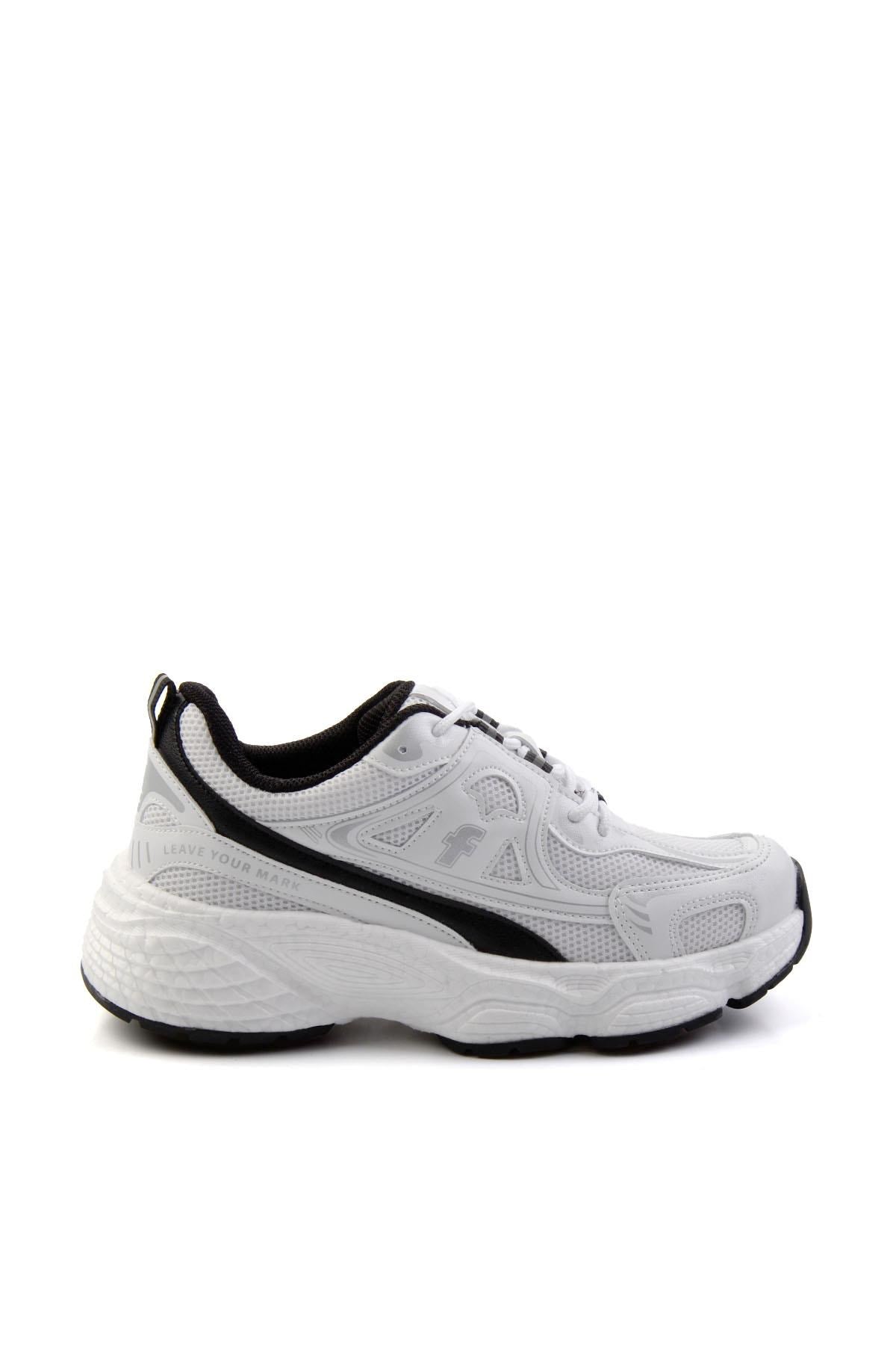 Bambi Beyaz Siyah Kadın Sneaker K01027032922