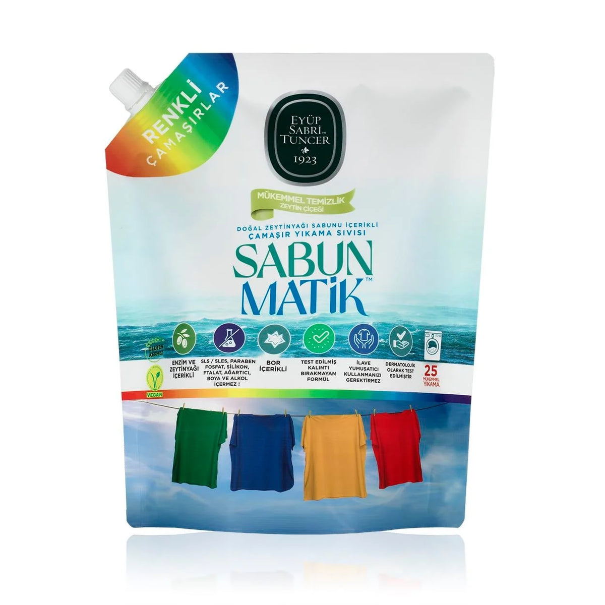 Eyüp Sabri Tuncer - Doğal Zeytinyağlı Çamaşır Yıkama Sıvısı Renkliler 1,5 lt