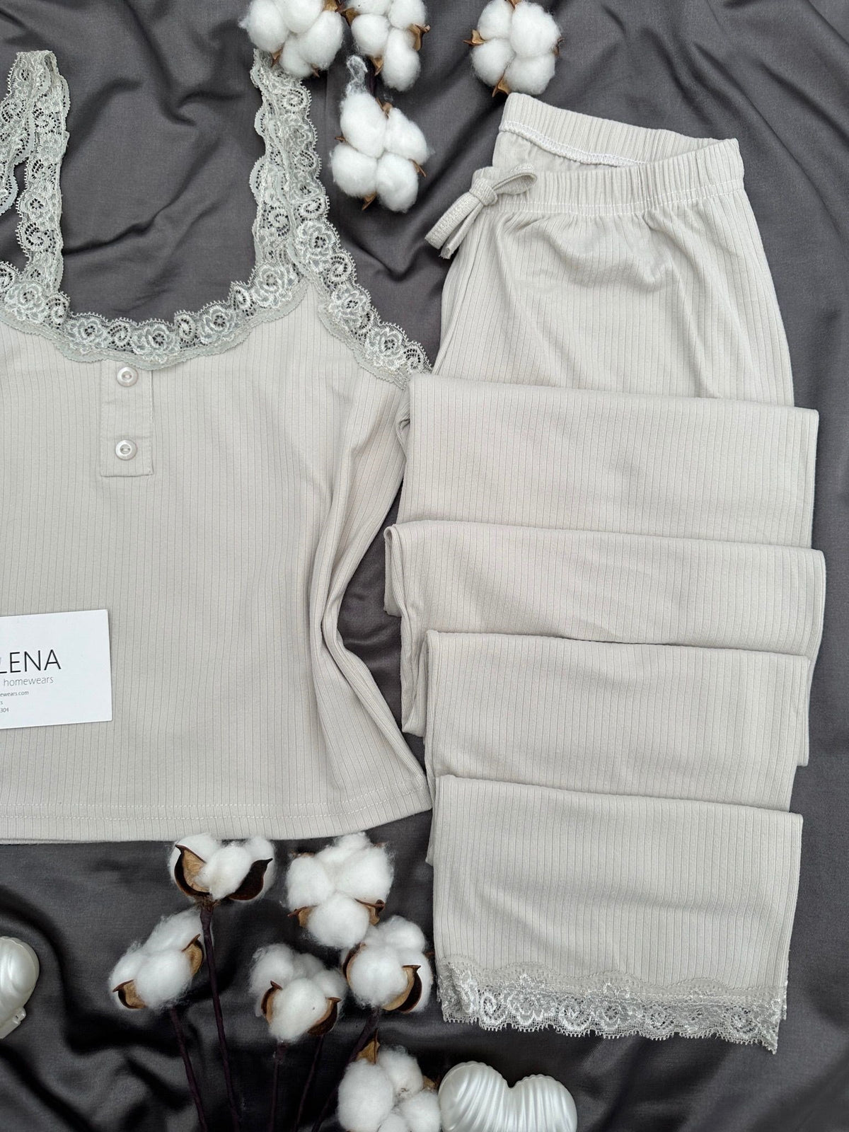 Gri Fransis Askılı Pijama Takımı
