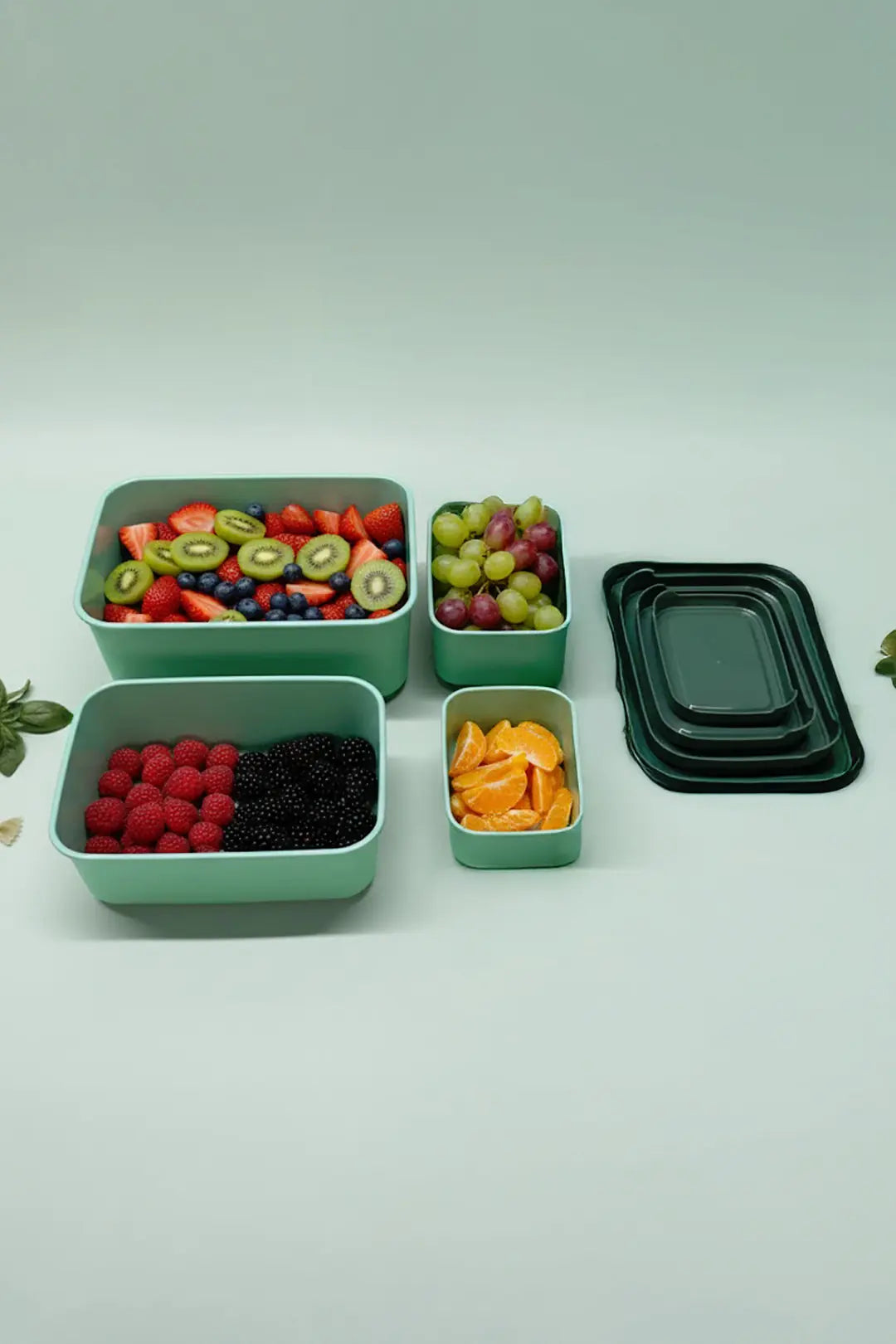 Kitchen Life 12’li Dikdörtgen Saklama Kabı Seti (0,43ml-0,83ml-1.6L-2.6L) Mikrodalga ve Dondurucu Uyumlu