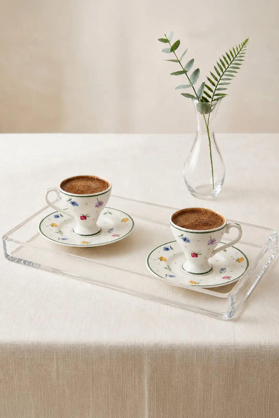 Kitchen Life Gözde 4 Parça 2 Kişilik Porselen Kahve Fincan Takımı 100 ml