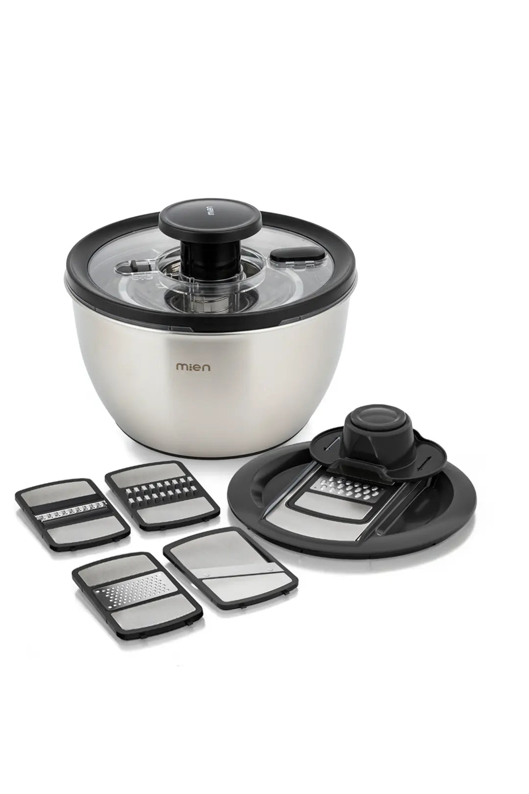 Kitchen Life Mıen 11 Parça Profesyonelia Rendeli Karıştırma ve Salata Kurutucu Saklama Kabı Full Hazırlık Seti