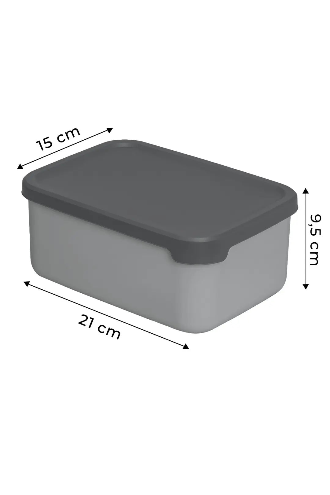 Kitchen Life 4’lü Dikdörtgen Saklama Kabı Seti (0,43ml-0,83ml-1.6L-2.6L) Mikrodalga ve Dondurucu Uyumlu