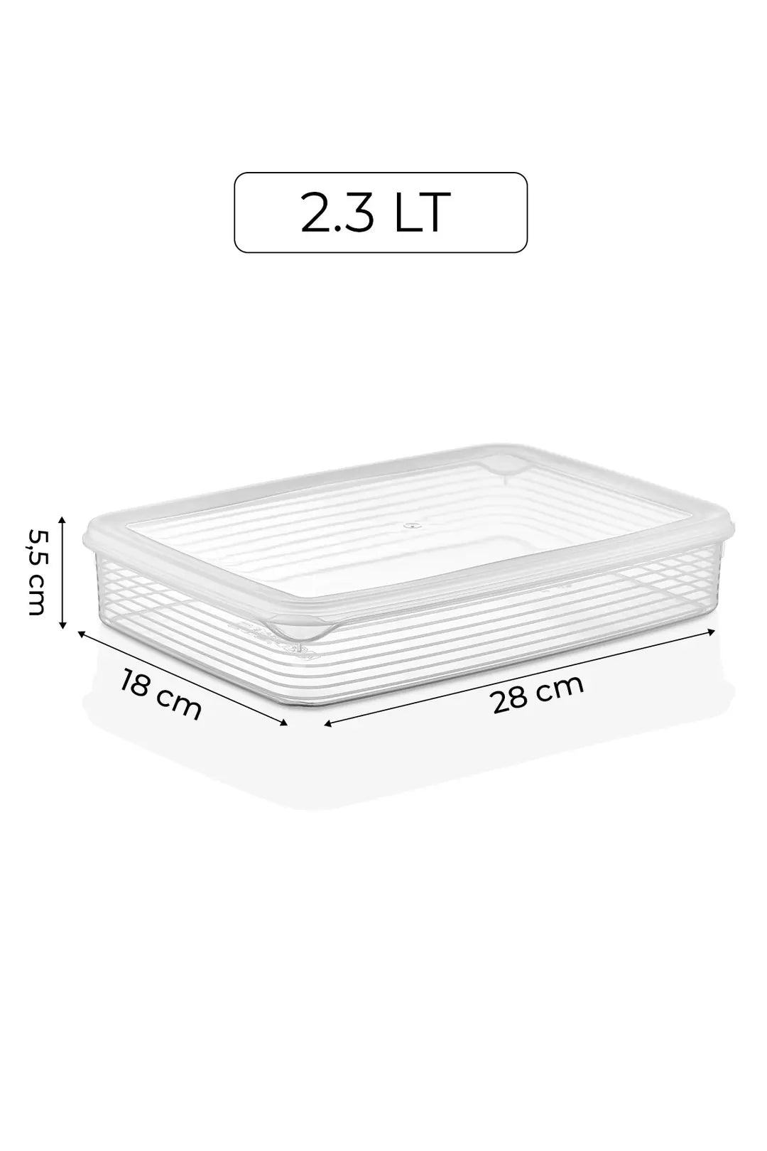Kitchen Life 20'li Mikrodalga Buzdolabı Saklama Kabı - Buzdolabı Organizeri 2300mlx2-1600mlx2-1200mlx4-250mlx12