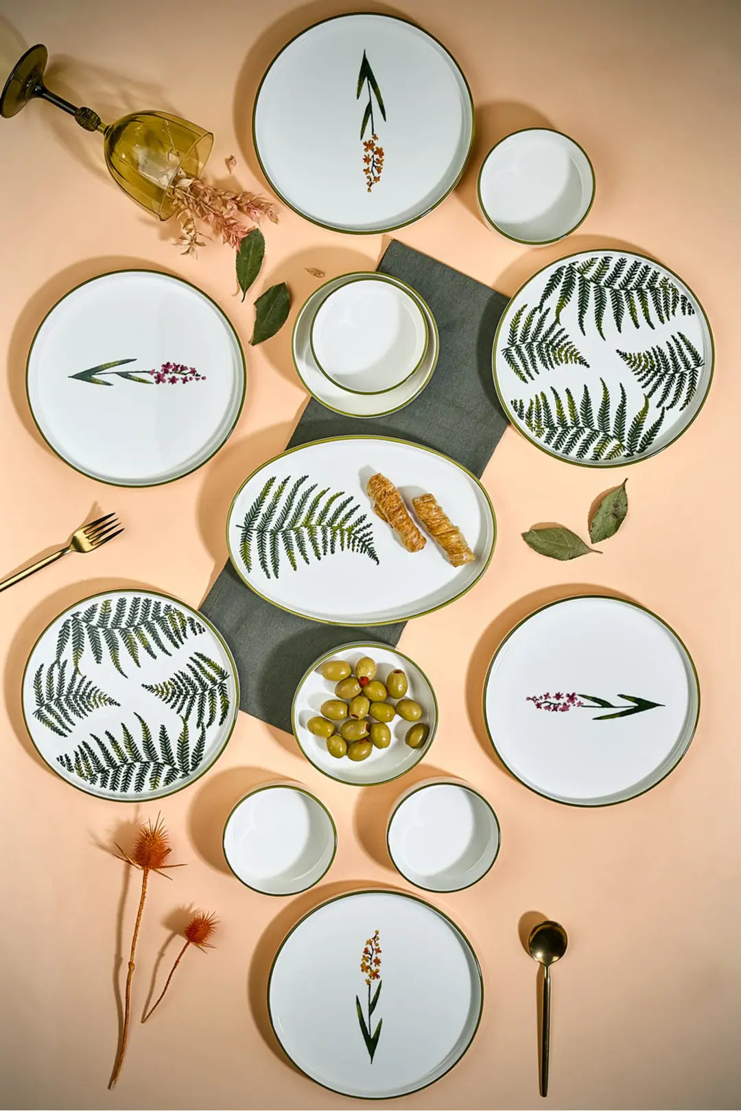 Kitchen Life Sekoya 13 Parça Handmade Premium Kahvaltı Takımı - 6 Kişilik Kahvaltı Takımı Seti