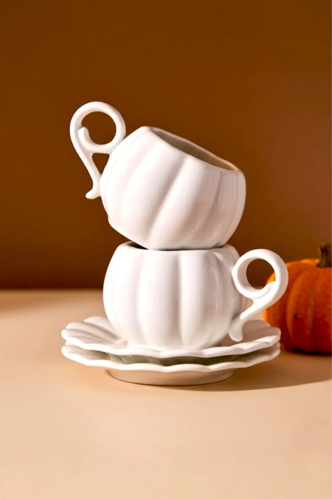 Kitchen Life Pumpkin Porselen 2'li Kahve Fincanı Takımı