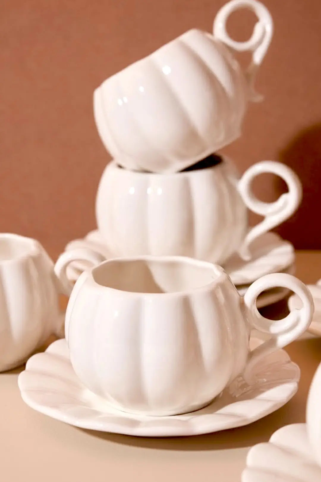 Kitchen Life Pumpkin Porselen 6'lı Kahve Fincanı Takımı