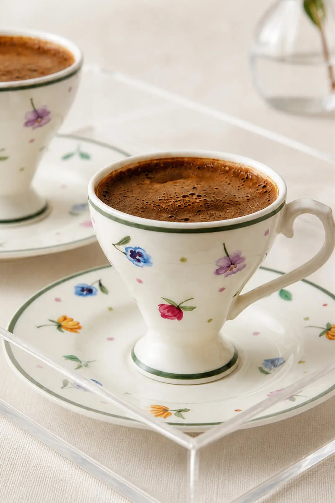 Kitchen Life Gözde 4 Parça 2 Kişilik Porselen Kahve Fincan Takımı 100 ml