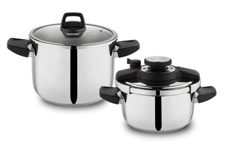 Schafer Compact 4 Parça Düdüklü Tencere Seti 4+6,5 L-Siyah