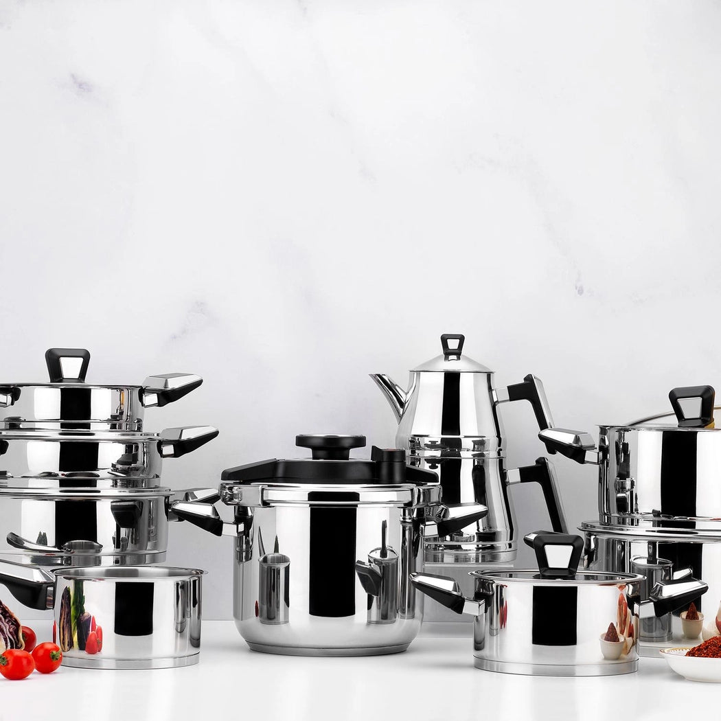 Schafer Premium Çelik Çeyiz Seti 18 Parça-Inox