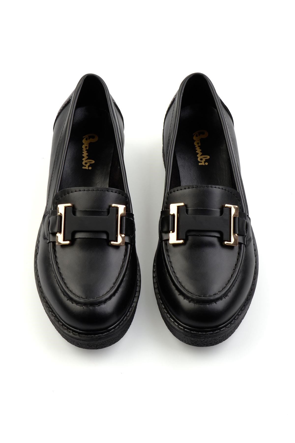 Bambi Siyah Kadın Loafer Ayakkabı K01257050009