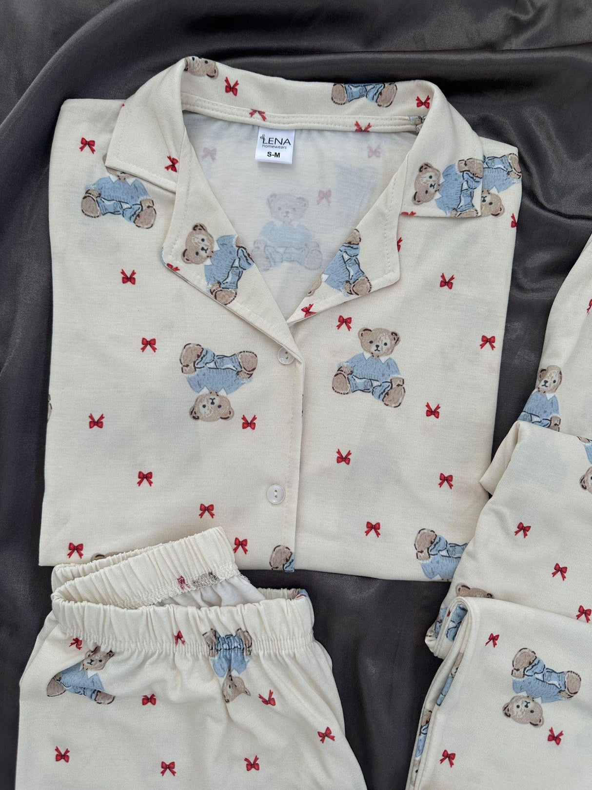 Tatlı Bear 3'lü Kısa Kollu Pijama Takımı