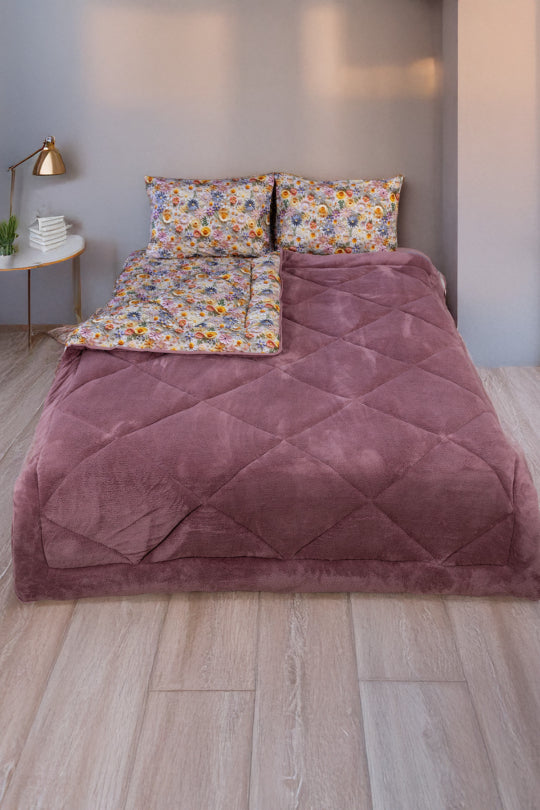 Uysal Home Welsoft Yorgan 5 Boyutlu Gül Kursu Çift Kişilik