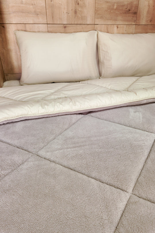 Uysal Home Welsoft Yorgan %100 Pamuklu Akfil Bej Çift Kişilik
