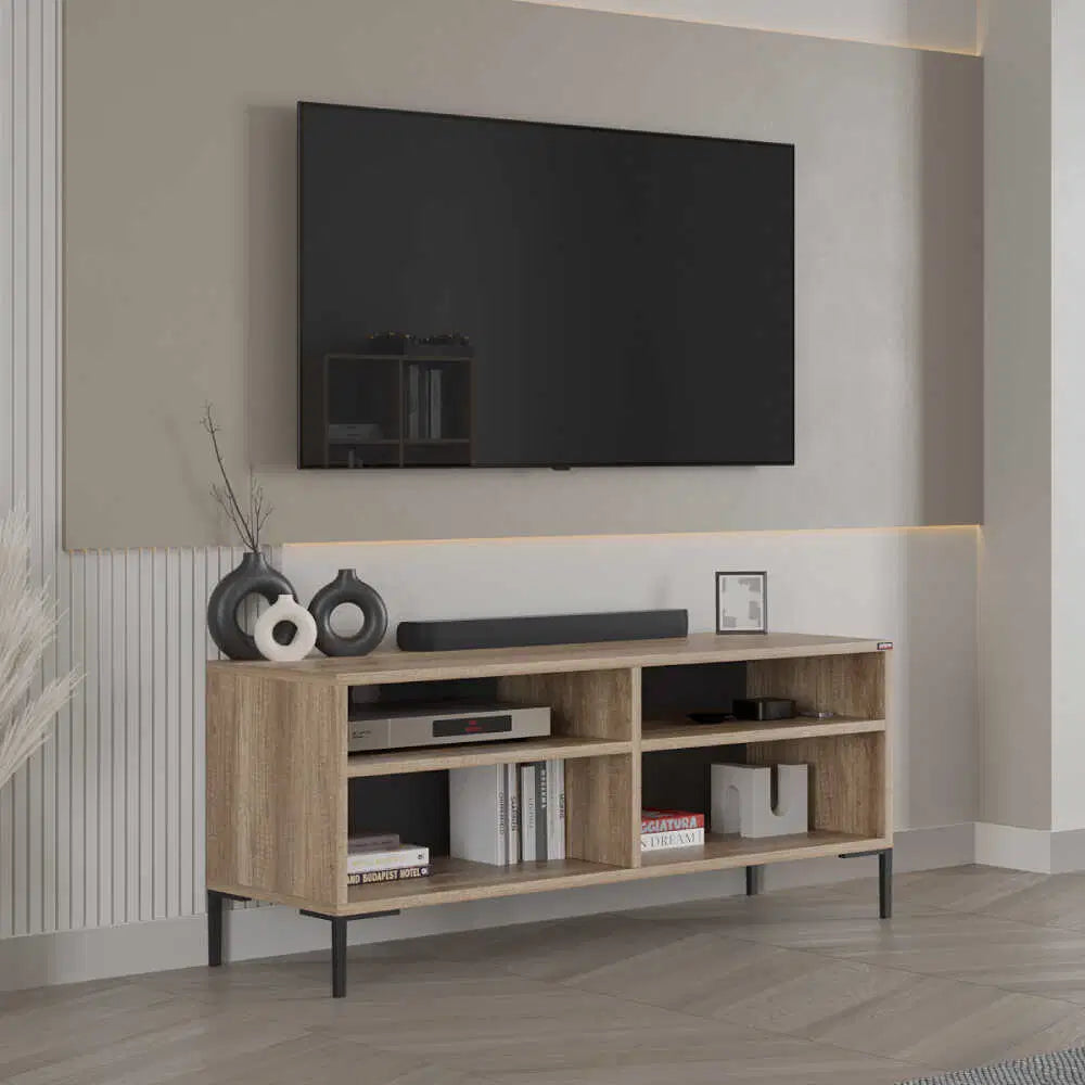 ADORE Roma Modüler Tv Ünitesi - Açık Ceviz (Tori) 120x53x48 cm