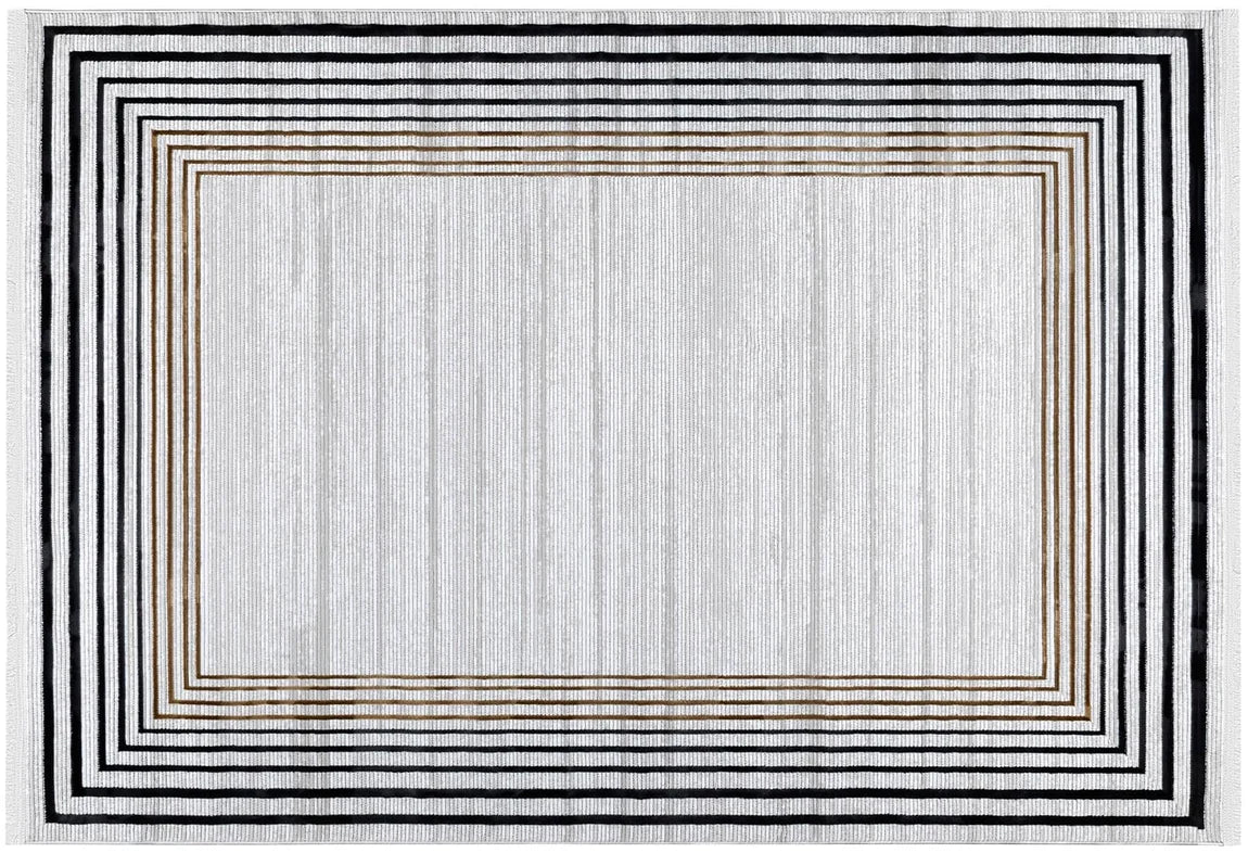 GÜNDOĞDU Marina Krem/Antrasit Halı 80x150 (MN410)