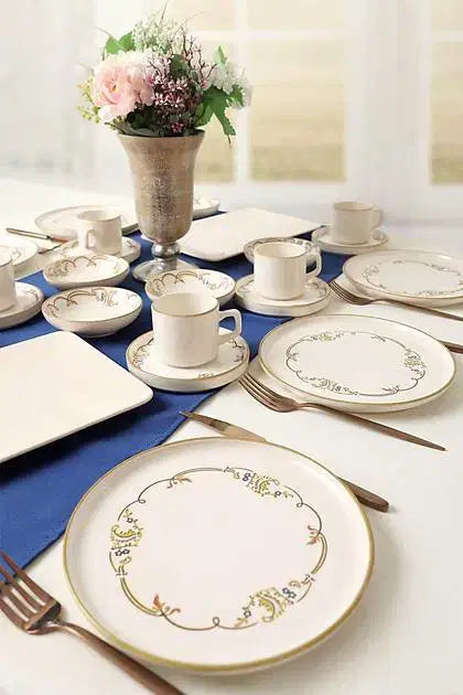 KERAMIKA Bronze Bloom Kahvaltı Takımı 26 Parça 6 Kişilik 22927-29