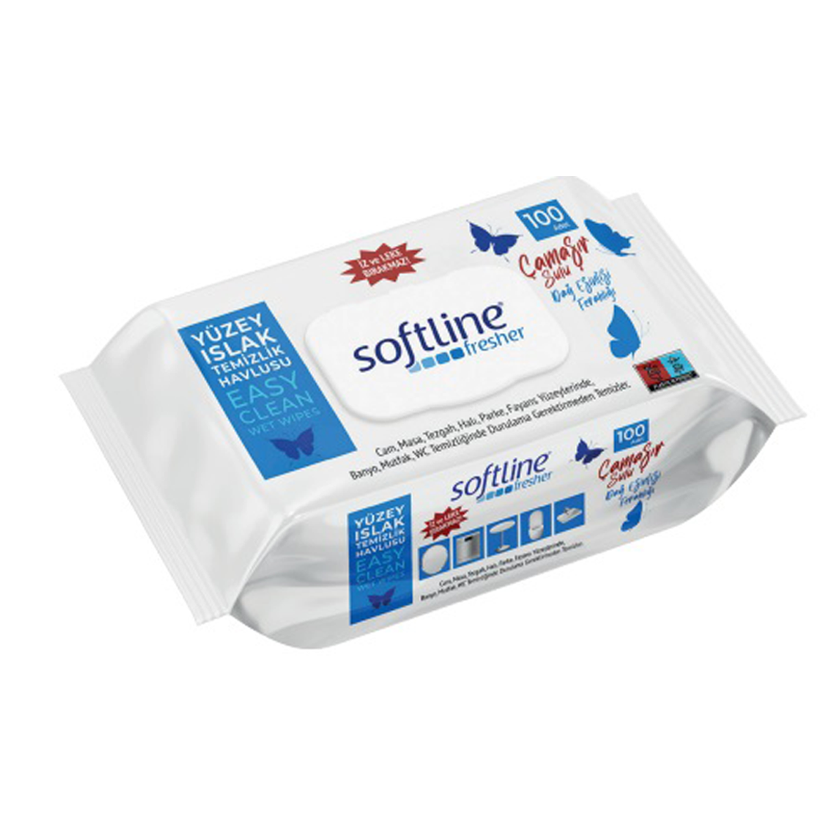 SOFTLİNE Çamaşır Sulu Islak Havlu 100’lu x9
