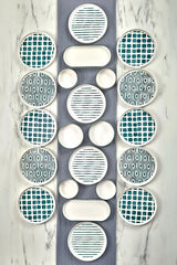 KITCHEN LIFE 22 Parça 6 Kişilik Neometric Stackable Kahvaltı Takımı