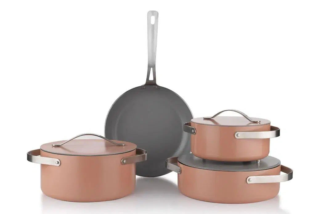 SCHAFER Moonlight Seramik Tencere Seti 7 Parça - Rosegold